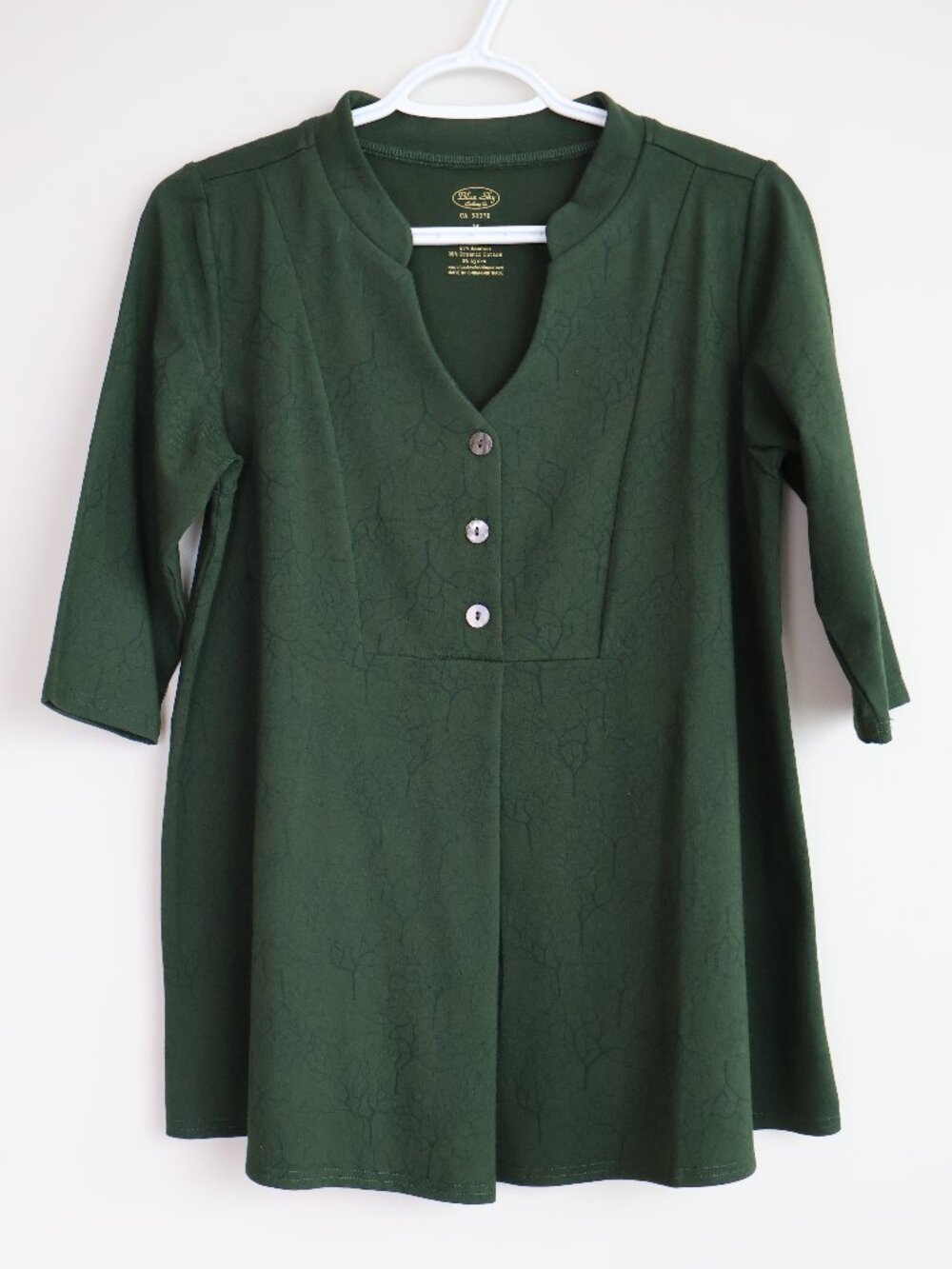 Blue Sky Clothing Co - Green - Size M - Bamboo/Cotton - Edwina Top - Lifetree